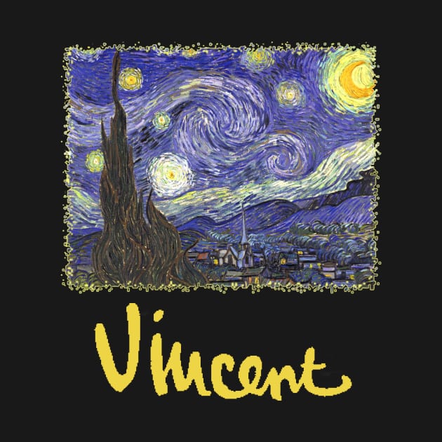 Starry Night by Vincent van Gogh by MasterpieceCafe