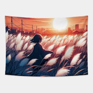 Japanese Sunset - Anime World Tapestry