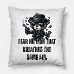 Gangster teddy bear Pillow