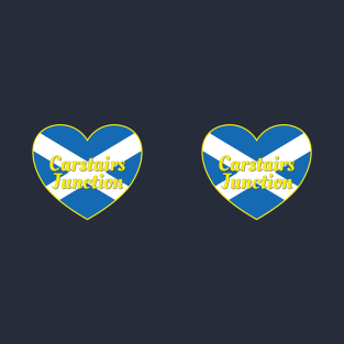 Carstairs Junction Scotland UK Scotland Flag Heart T-Shirt