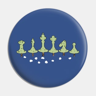 Chess Piece Topiary Pin