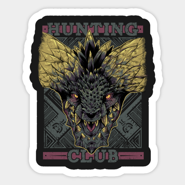 Hunting Club: Nergigante - Monster Hunter - Sticker | TeePublic