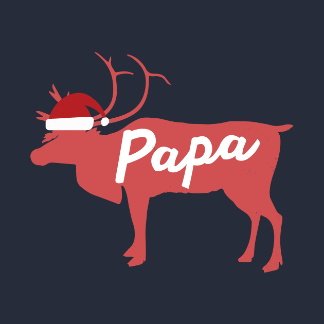 Papa Father Dad Reindeer Family Group Christmas Eve Matching by Freid