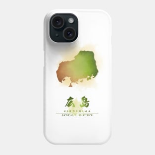 Hiroshima Japan Watercolor Map Phone Case