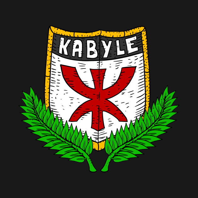 kabyle, kabylie. derber pride, shield and flag. by JJadx