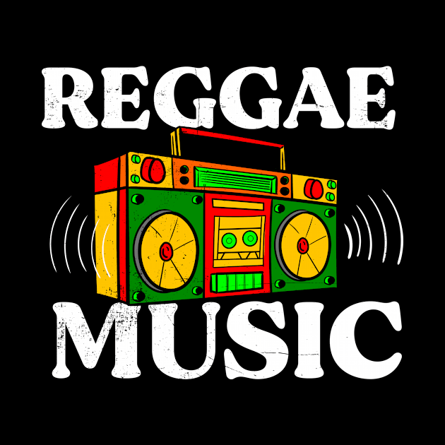 Reggae Music Boombox Jamaican Roots Music by dconciente