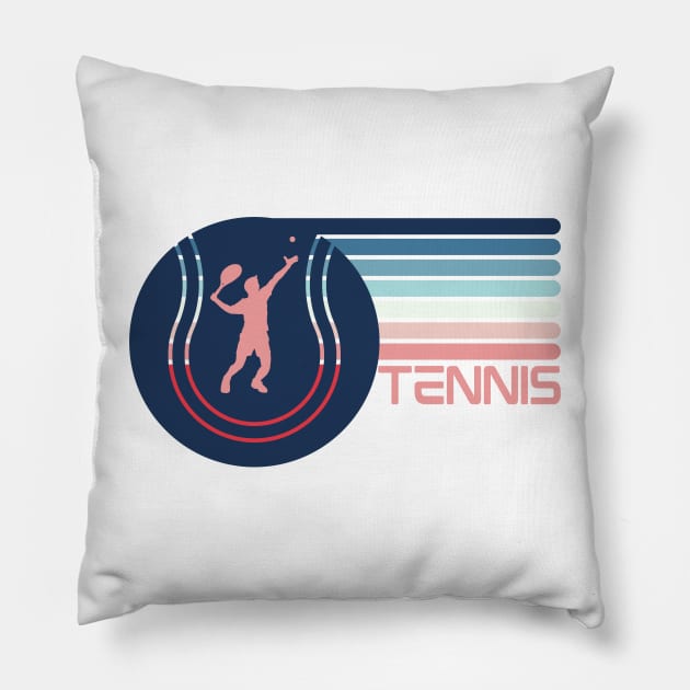 Tennis Pillow by Myartstor 