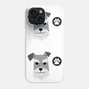 miniature schnauzer dog Phone Case