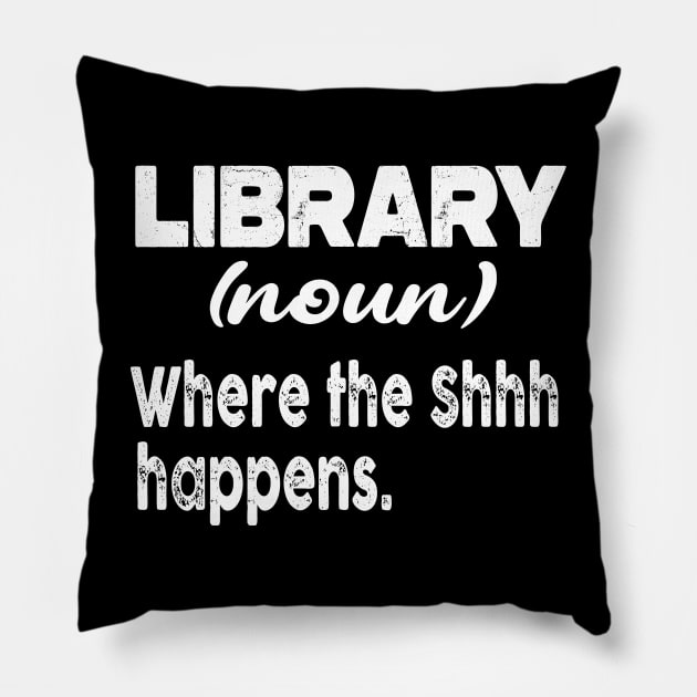 Library Funny defined Pillow by raeex