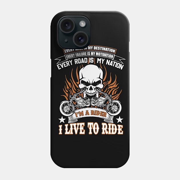 Motorcycle ride to live Phone Case by Istanbul