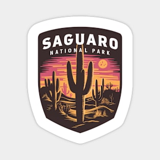 Saguaro National Park Cactus Arizona Sunset Magnet