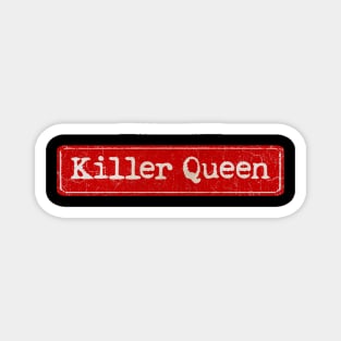 vintage retro plate Killer Queen Magnet