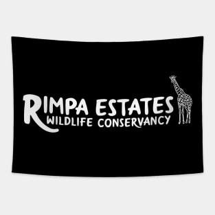 Rimpa with Giraffe, WHITE PRINT Tapestry