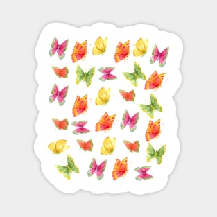 Butterfly Pattern - Summer Fruit Coloured Magnet