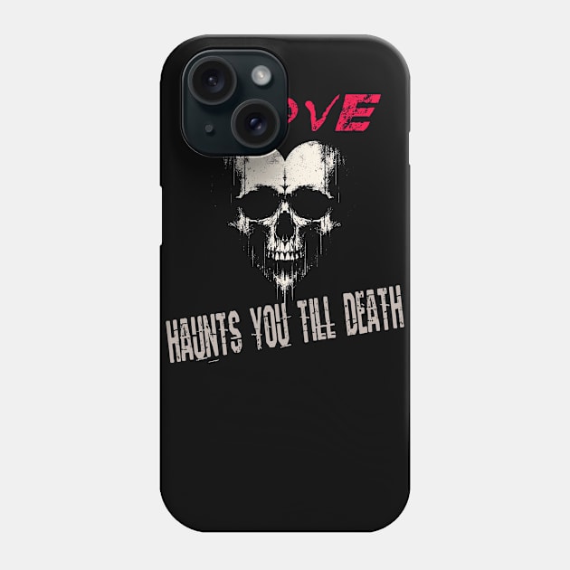 Hauntingly Sweet: A Creepy Grunge Skull Heart Phone Case by MetalByte