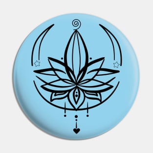 Lotus lineart  T-Shirt Pin