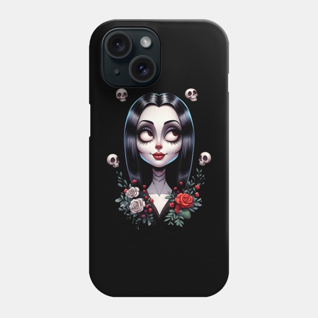 Cute Morticia Addams Phone Case by Dmytro