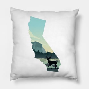 Yosemite National Park California State Border Art Pillow