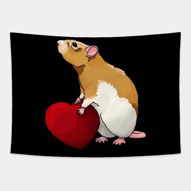 Valentine's Day Rat Tapestry by HighFives555