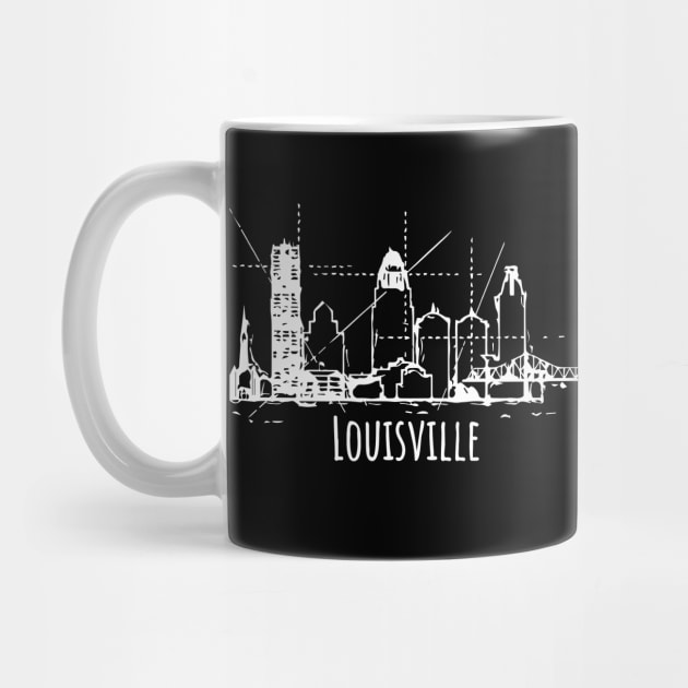 Louisville Skyline Tee City Tee Souvenir Vacation Gift