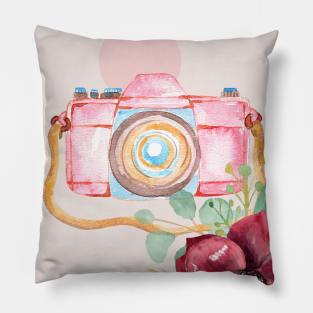 Colorful Vintage Camera Pillow