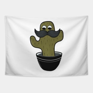 Cute Cactus with Mustache Tapestry