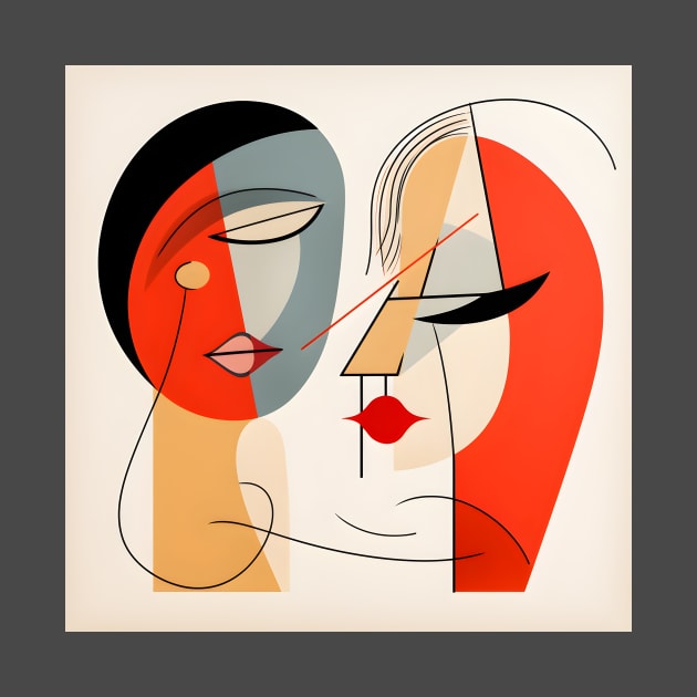 Man and Woman Picasso Style by UKnowWhoSaid