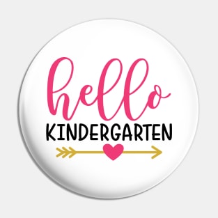 Hello Kindergarten Kids Back to School Cute Pin