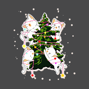 cute cats christmas tree T-Shirt