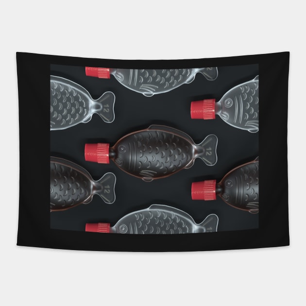 Sushi Fish Soya Sauce Pattern Tapestry by rolphenstien