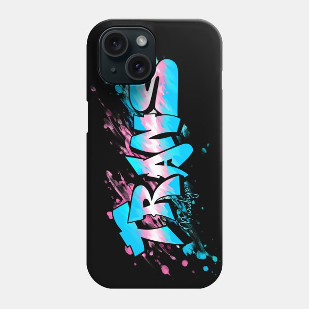 trans graffiti Phone Case by Mariliya