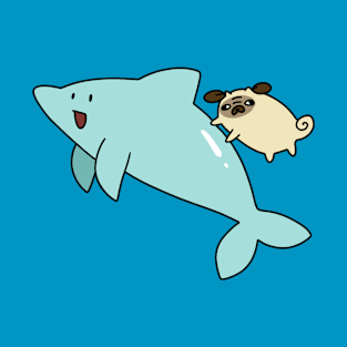 Dolphin and Pug T-Shirt