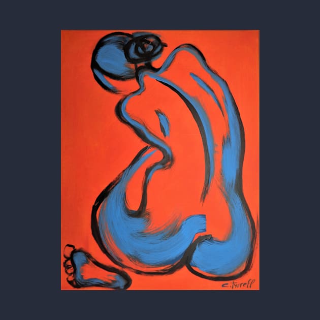 Abstracted Orange Nude by CarmenT