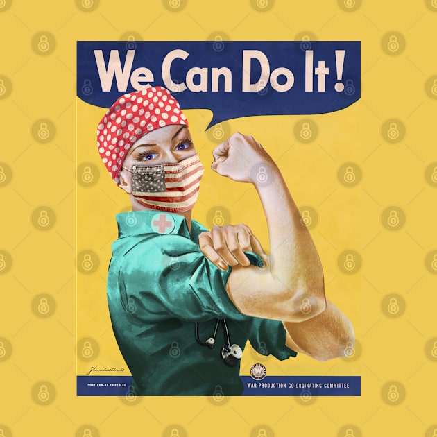 Rosie the Healthcare Worker We Can Do It Coronavirus 2020 Poster by reapolo