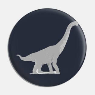 Gray Brontosaurus Art Drawing - Jurassic Park Dinosaurs Pin