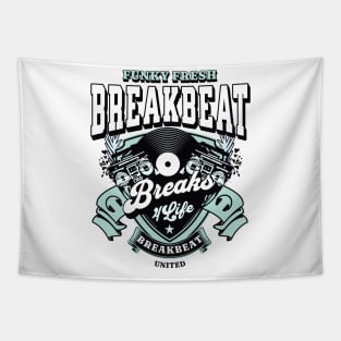 BREAKBEAT - Funky Fresh 4 life (slate/blue) Tapestry