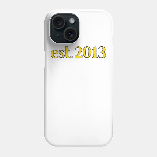 Est. 2013 Cartoonish Retro Birthday Phone Case by MSA