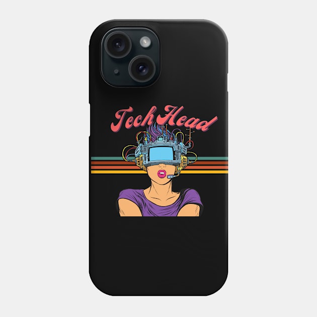 Tech Head Phone Case by Rev Store