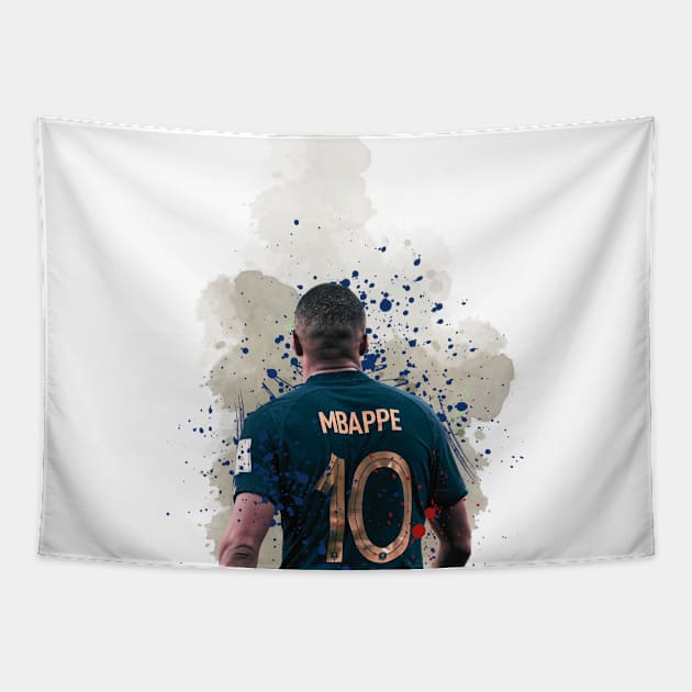 Mbappe 10 Tapestry by Lottz_Design 