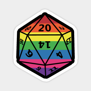 Tabletop RPG Dice LGBTQIA Gamer Magnet