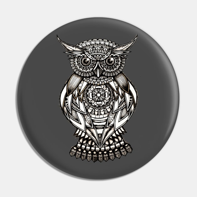 Owl mandala Pin by Lamink