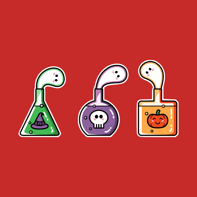 Cute Halloween Ghost Potions by freeves