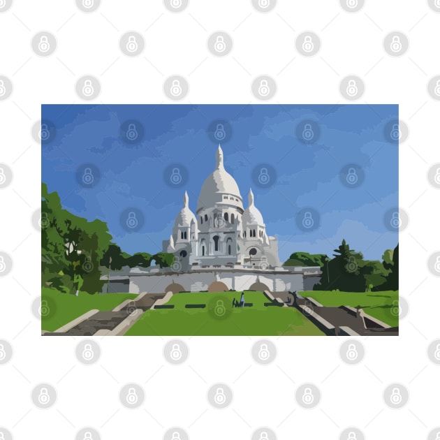 Sacre Coeur Painting by gktb