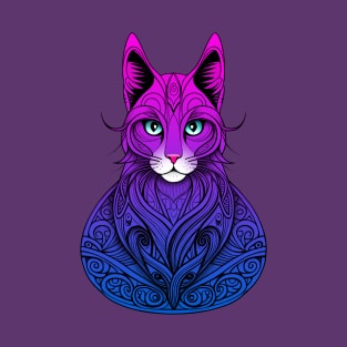 Cats Mandala Cyberpunk T-Shirt T-Shirt