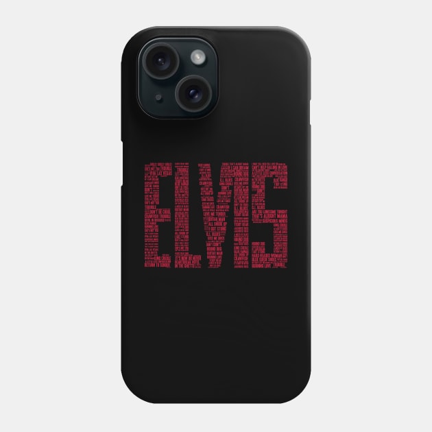 Elvis Word Art Phone Case by npgcole