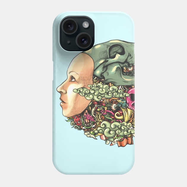 Hat Skull Doodle Phone Case by fakeface