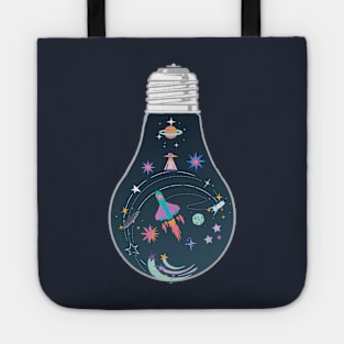 Milky way light bulb - Kawaii Tote