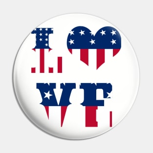 Love American Heart Mommy And Me July 4Th For Independence Day T Shirt Pin