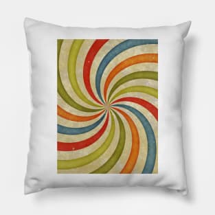 Psychedelic Retro Spiral Pillow