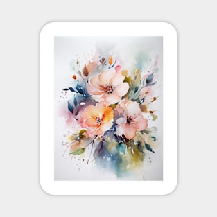 Watercolor flowers Magnet